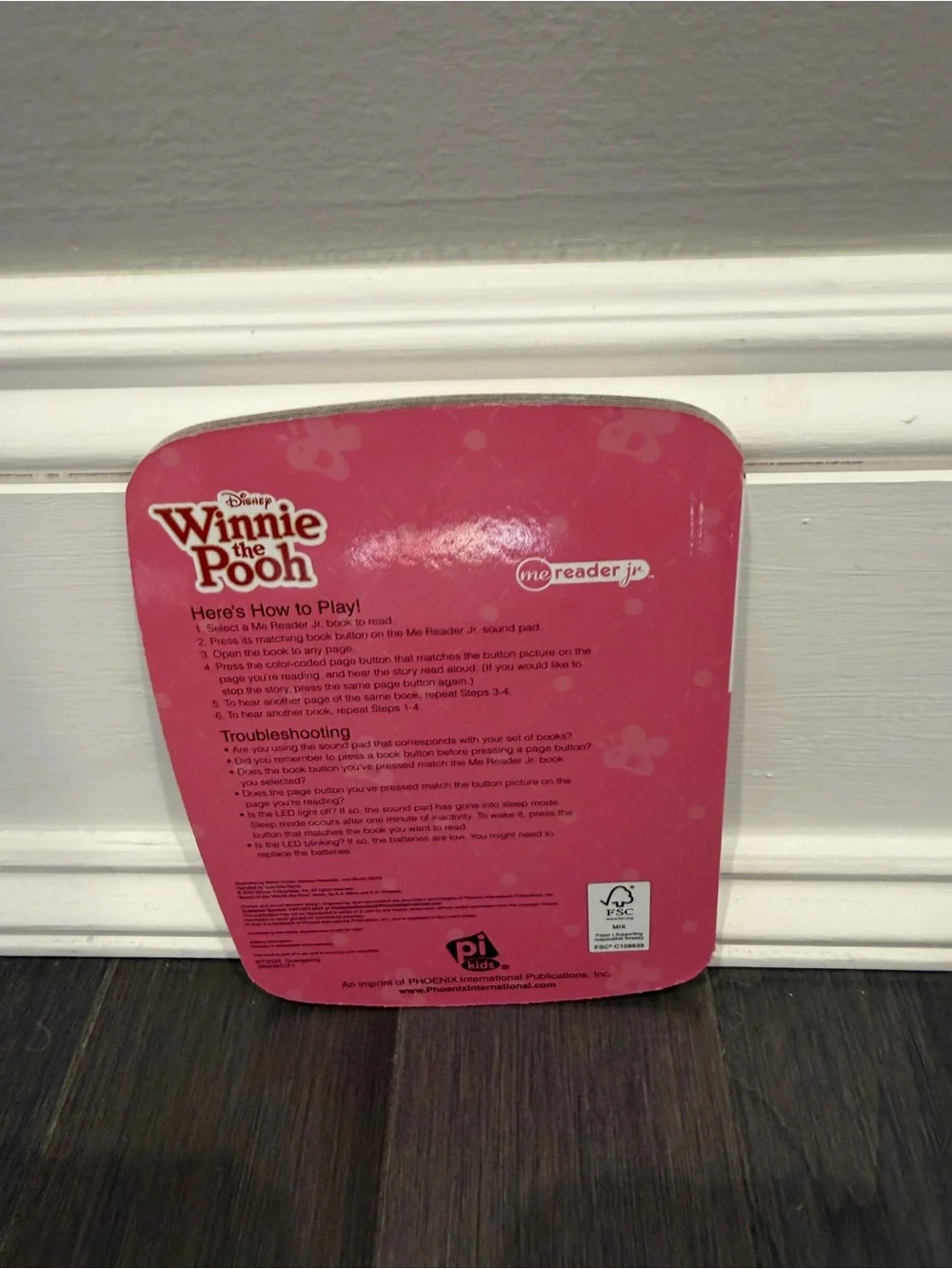 NWOT Disney Winnie the Pooh Piglet's Walk Me Reader Jr Board Book Learn to Read